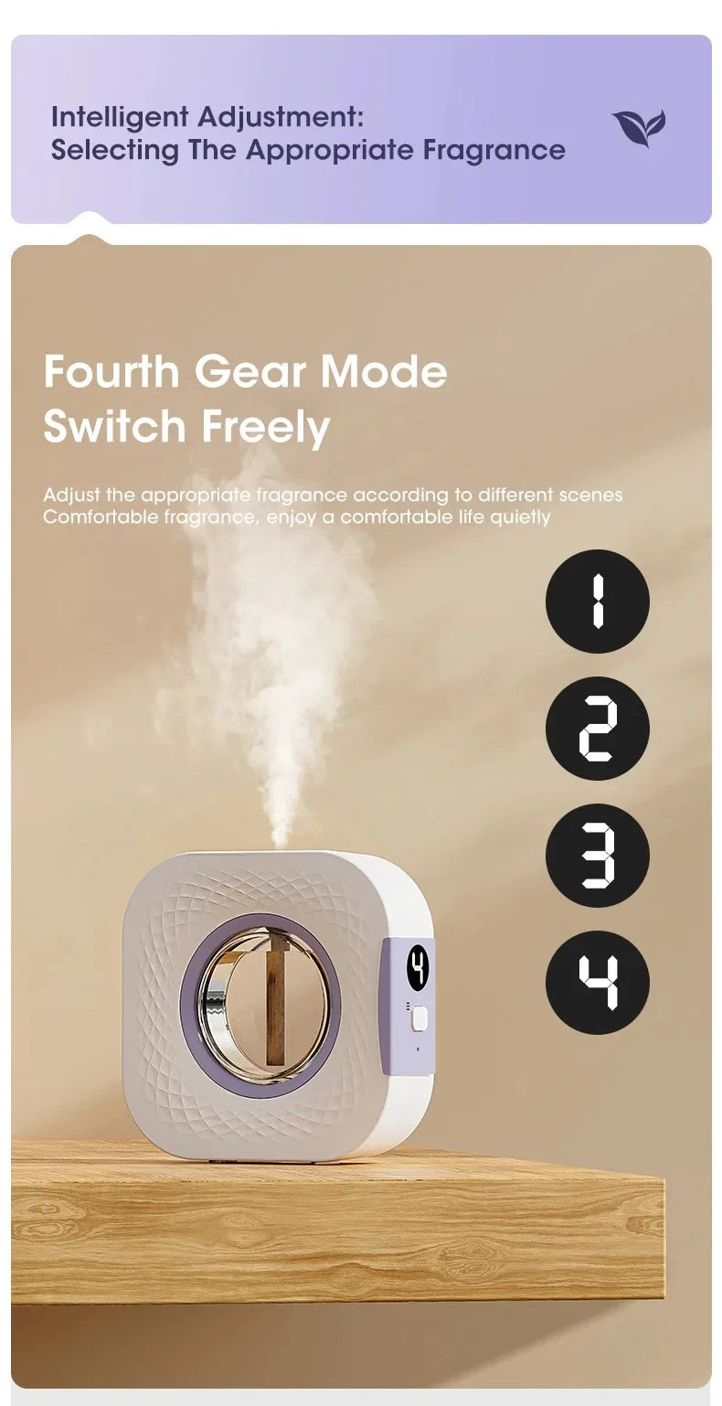 Automatic Aromatherapy Machine Portable Fragrance Sprayer Essential Oil Diffuser Bathroom Air Deodorization Hilton Lavender Oil