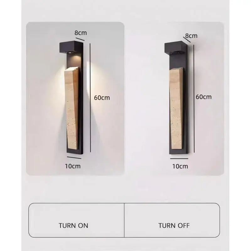 Modern Luxury Yellow Cave Stone Wall Lamp Outdoor Waterproof Wall Lamp Villa Living Room Bedroom Corridor Exterior Wall Lighting