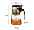 TeaPots Heat Resistant Glass Tea Pot Tea Infuser Chinese Kung Fu Tea Set Kettle Coffee Glass Maker Convenient Office Teapot