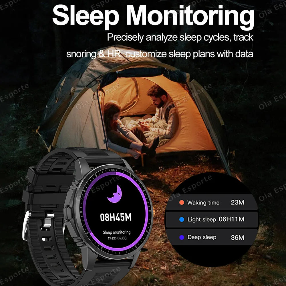 2025 New Men's GPS Sports Smart Watch 1.53'' AMOLED Display LED Flashlight Heart Rate Bluetooth Call 5ATM Waterproof Smartwatch