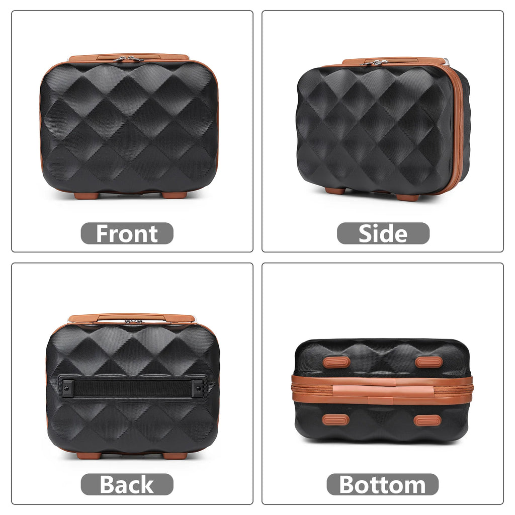British Traveller Beauty Case Lightweight ABS Hard 31 x 25 x 17.2 cm
