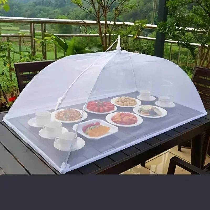 Foldable Washable Food Mesh Cover Proof Anti Mosquito Pop-Up Food Cover Umbrella Meal Breathable Cover Kitchen Accessories