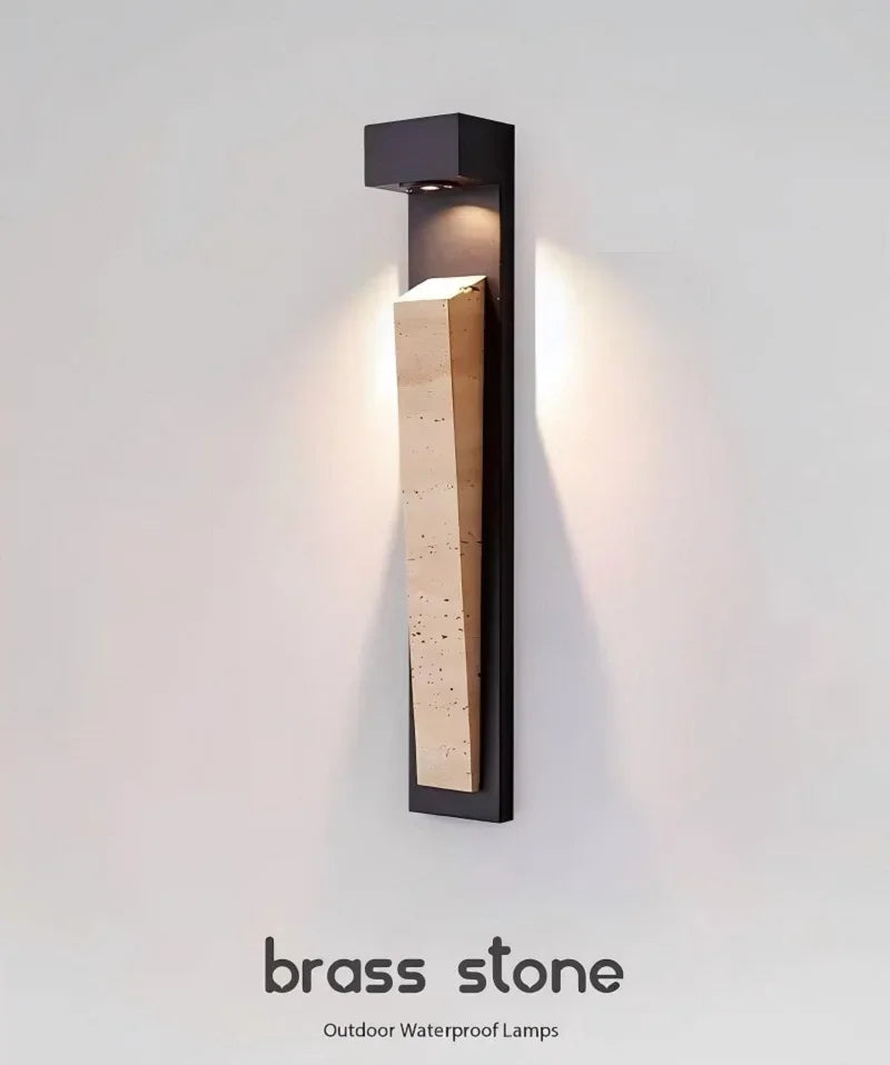 Modern Luxury Yellow Cave Stone Wall Lamp Outdoor Waterproof Wall Lamp Villa Living Room Bedroom Corridor Exterior Wall Lighting