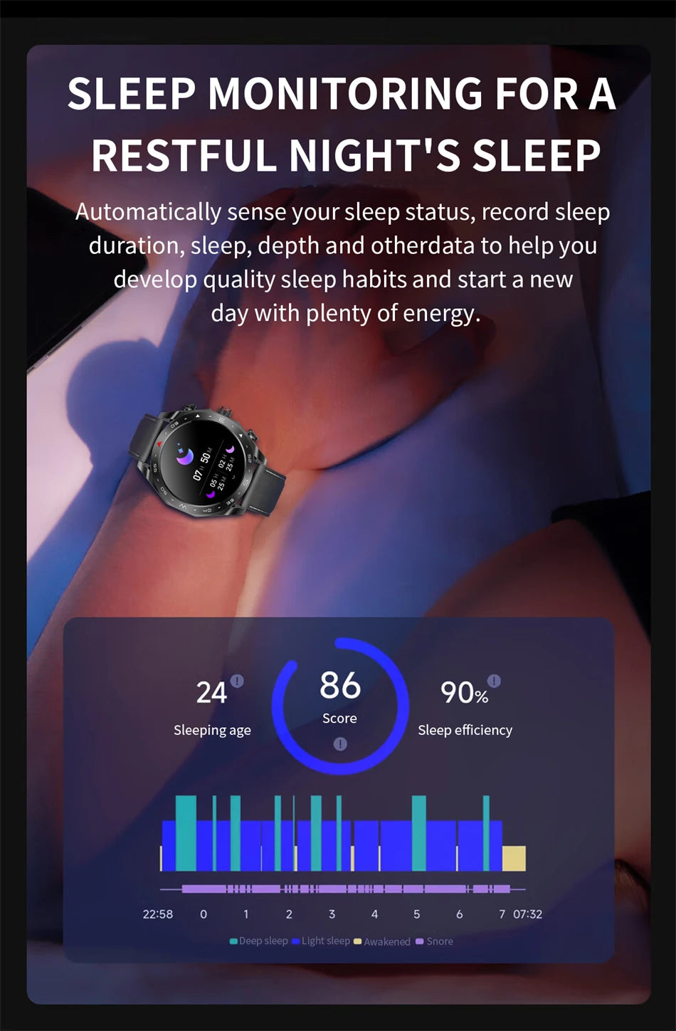 LIGE With Earbuds Bluetooth Headset Smartwatch Women Speaker Tracker Music Sport Watch Men Waterproof Smart Watch AMOLED Screen