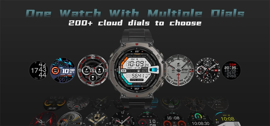 LIGE 2026 GPS Luxury Military Smart Watch 500mAh Men Health Monitor Fitness Clock Sports 5ATM Waterproof Smartwatch Compass New