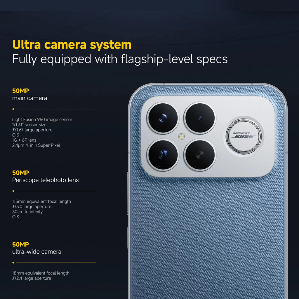 Xiaomi POCO F8 Ultra 5G, 12+256GB Global Version, Dual eSIM 3nm Snapdragon® 8 Elite Gen5 Mobile Platform 6.9" 120Hz Eye-care AMOLED Display 50MP 6500mAh 100W NFC