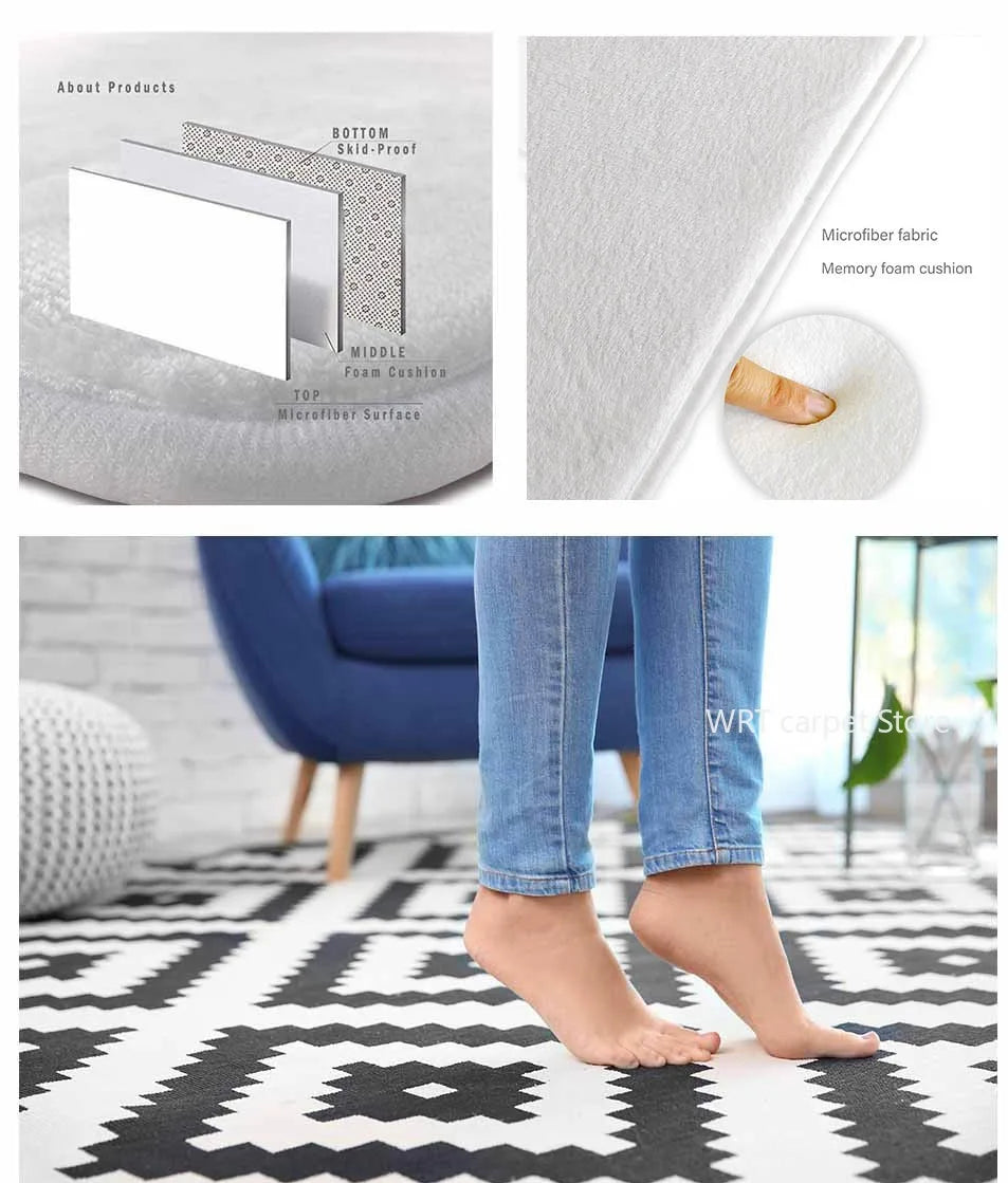 Modern Golden Geometry Carpet for Living Room Light Luxury Rugs for Bedroom Decor Large Area Lounge Sofa Side Floor Mats 200x300