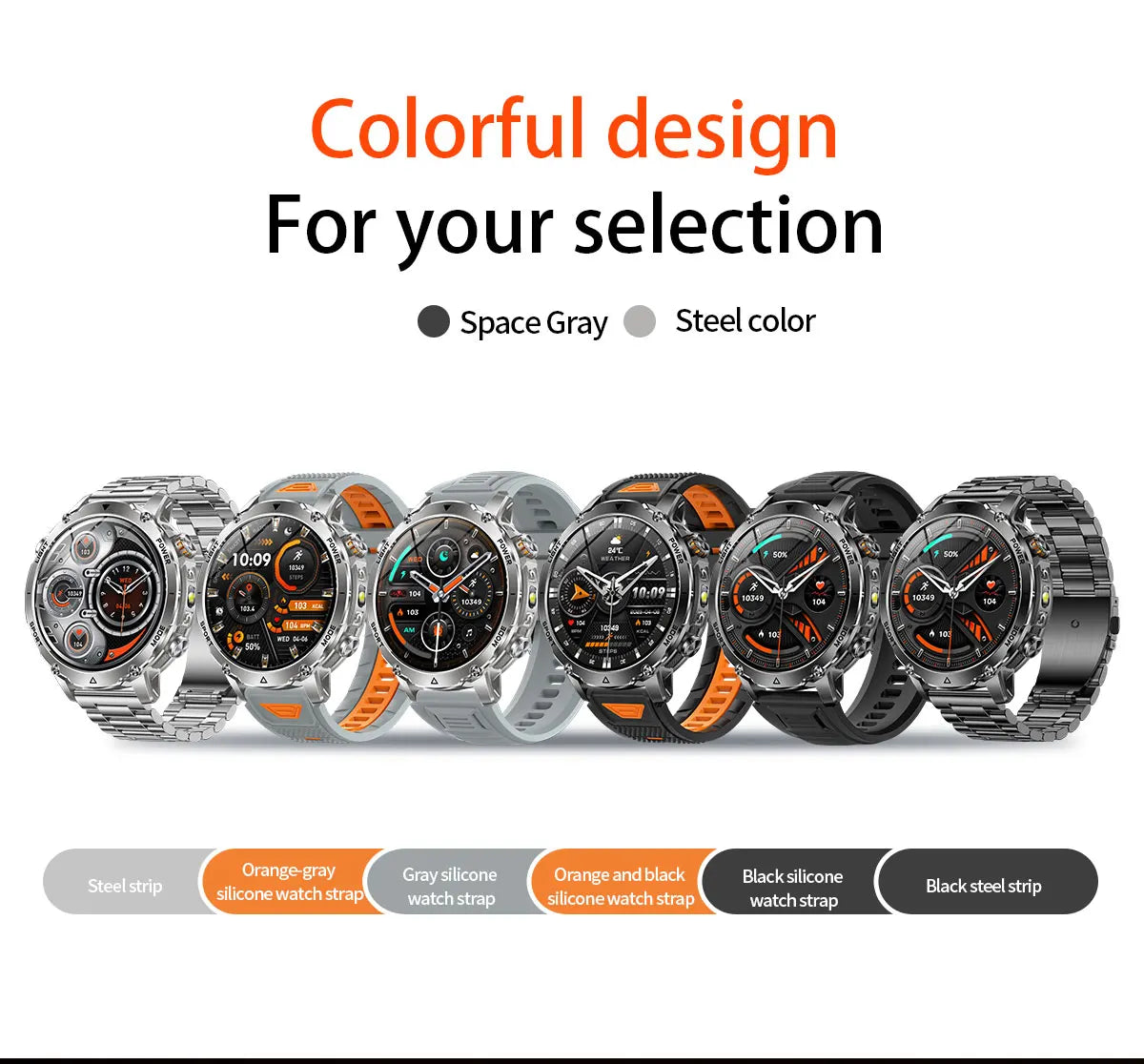 2026 Hot New 1400mAh Extra-Large Battery SmartWatch Men Military Outdoor SOS Flashlight  Waterproof Heart Rate Sports Smartwatch