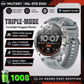 2025 New Military Grade Men 1000mAh Super Large Battery Smart Watch GPS 3ATM Waterproof Bluetooth Call Sports Fitness Smartwatch