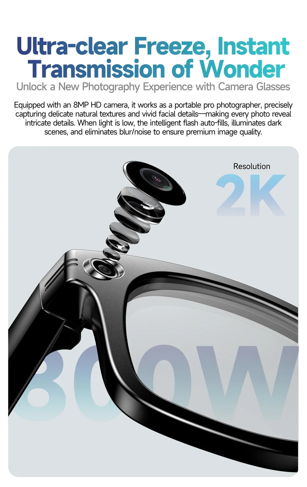 2026 New Upgrade smart glasees With Camera Video Recording AI Photo Recognition Bluetooth Call Translation Voice Sunglasses Man