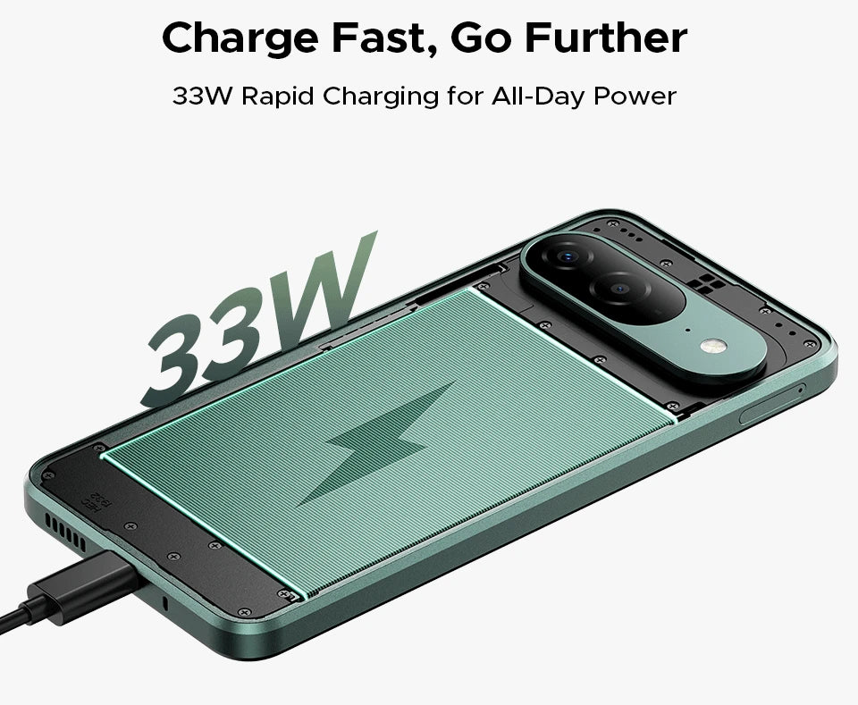 Global Version DOOGEE B10 Smartphone Android 16 7600mAh Battery 6GB 256GB 6.6'' Display 64MP AI Camera IP68 / IP69K Mobile Phone