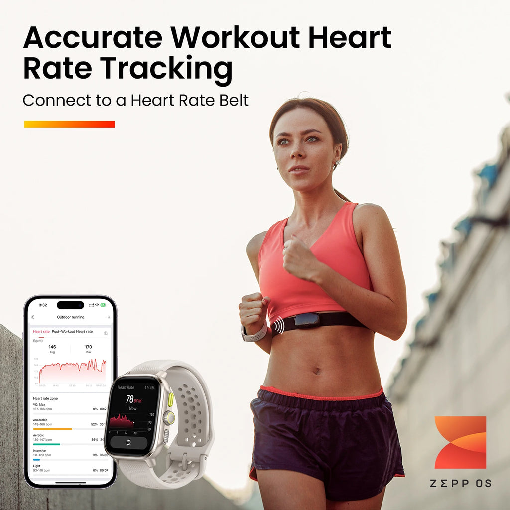 Amazfit Cheetah Square Smartwatch 150+Sports Mode Monitoring Dual-band GPS Heart Rate Tracking Smart Watch