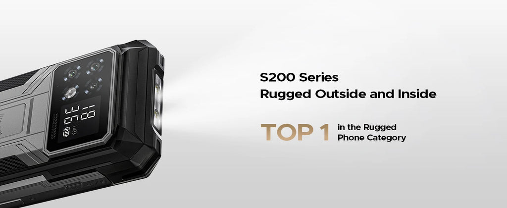 DOOGEE S200 Max 5G Rugged Phone 1.32" Rear Display Dual light Flashlight 16GB 512GB 22000mAh  6.72'' 120Hz Screen Smartphone NFC
