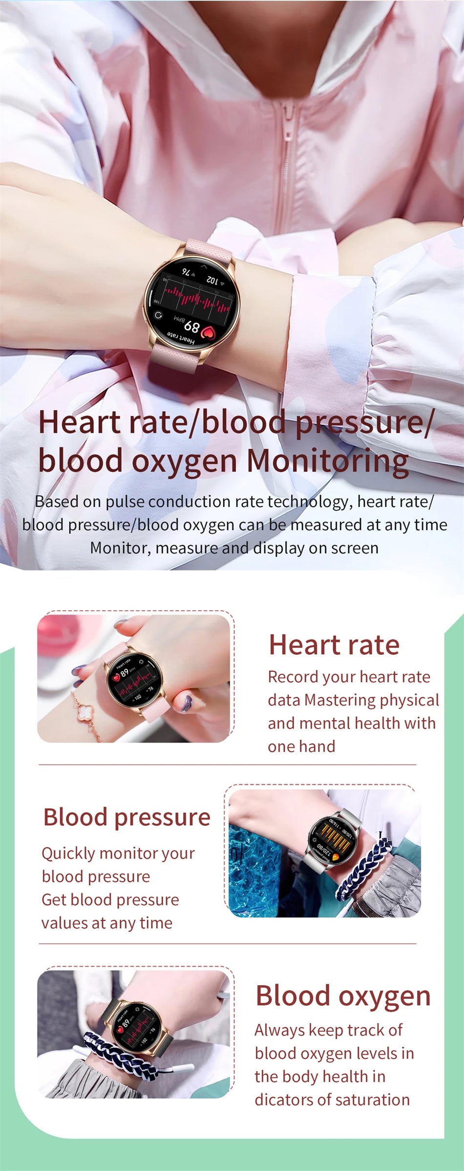 New Smart Watch Men Health monitoring Sports Fitness Watch Heart Rate Full Touch Screen Bluetooth Call 2025 Men and women Gift