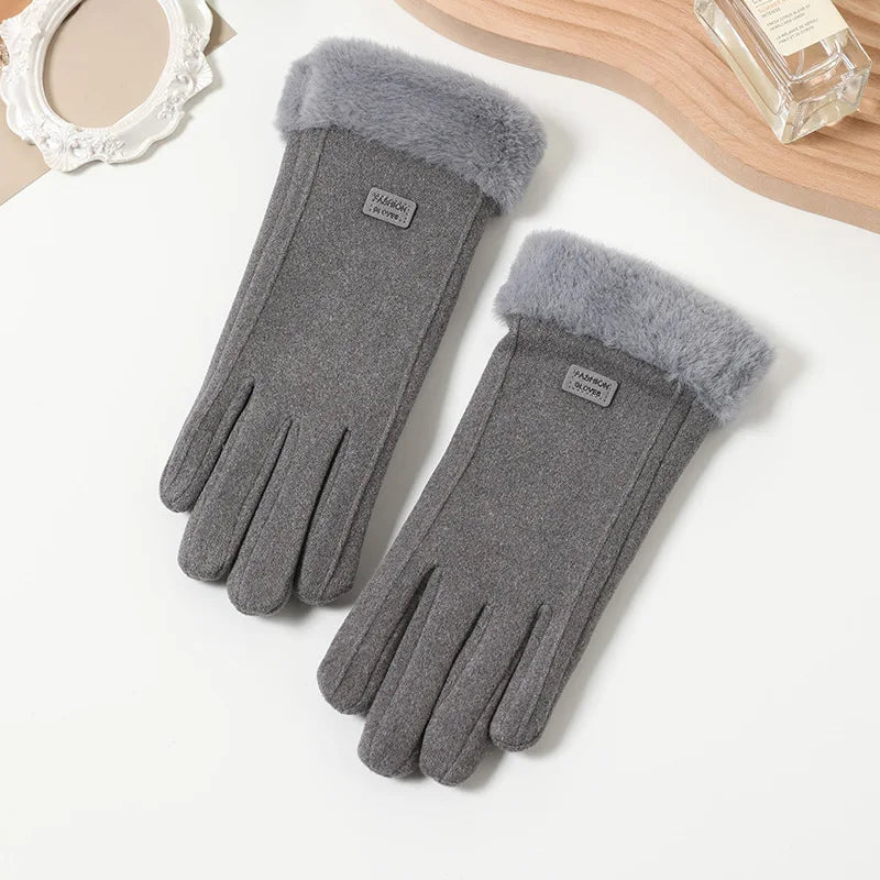Women's Winter Warm Touchscreen Gloves Plush Lined Thick Outdoor Leisure Protection
