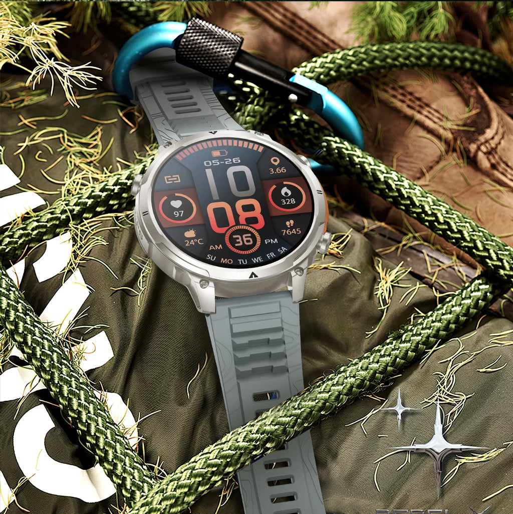 Luxury Military GPS Men Smartwatch Wrist Fitness Clock BT Call 1ATM Waterproof Sports Smart Watches for Android IOS Phones 2026