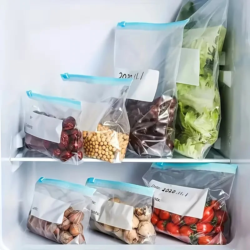 45pcs Sealed Storage Bags, Zip-Lock Food Preservation Bags, Self-Sealing Food Storage Bags, Zip Shut Bags Fresh Food Storage Bag