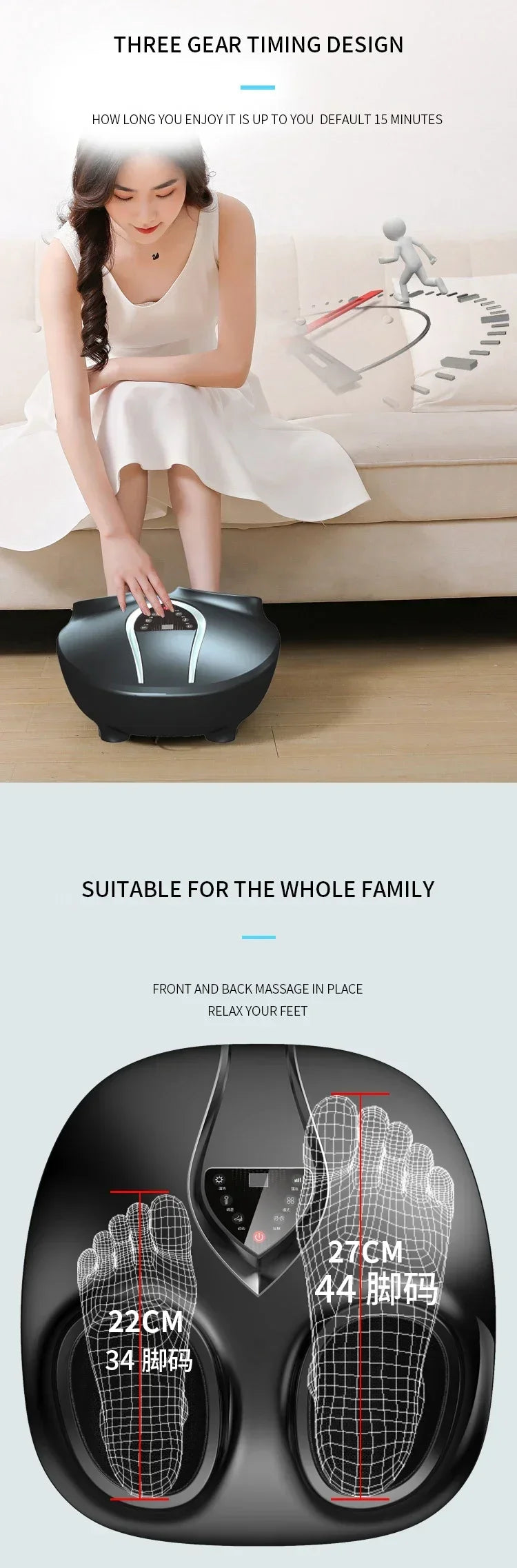 7 Modes Electric Foot Massager Shiatsu Air Pressure Infrared Heating Therapy Hot Compression Foot Muscle Relaxation Muscle Relax