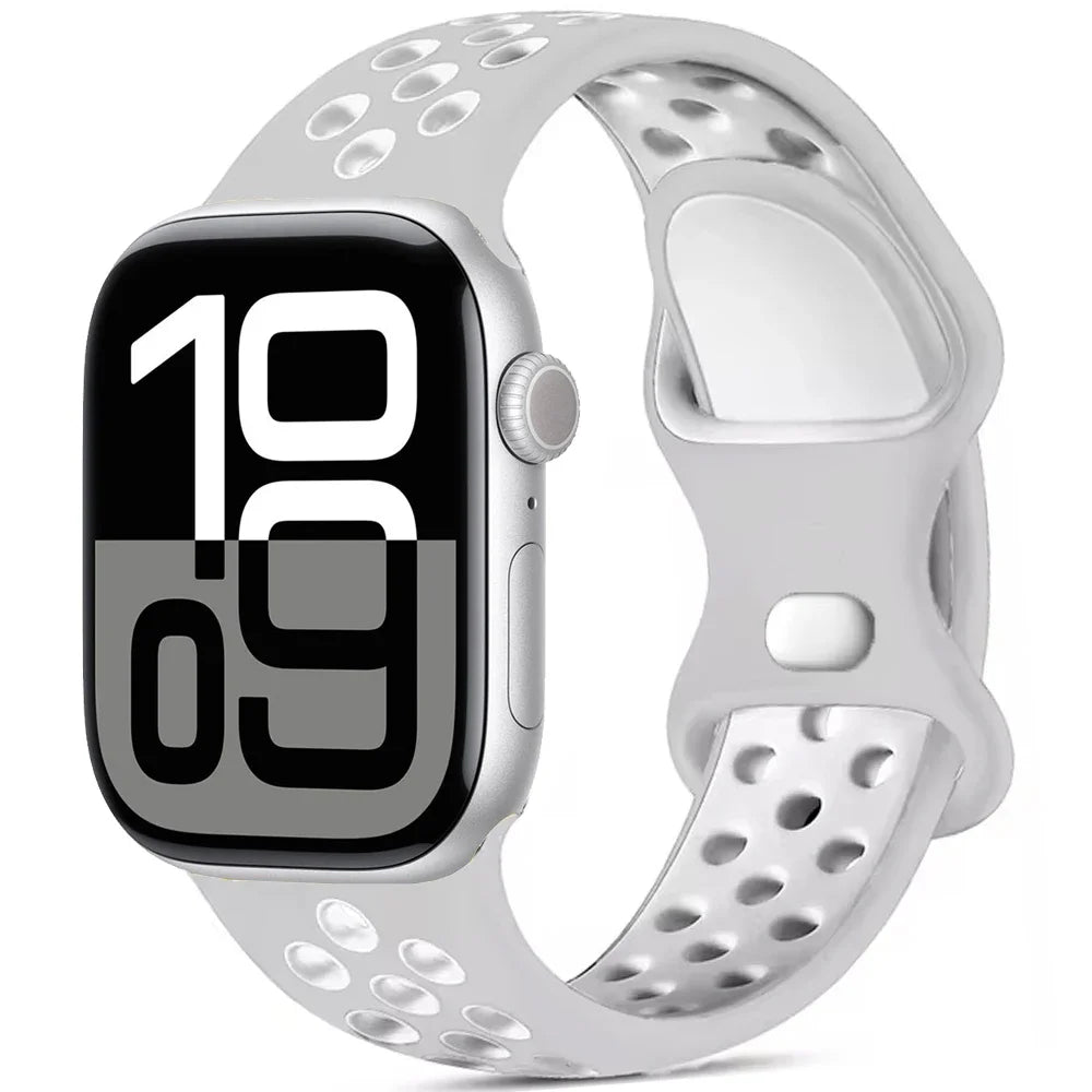 Silicone Strap For Apple Watch Ultra3 49mm 11 10 9 8 7 46mm 45mm 42mm 41mm Breathable Bracelet band iWatch 6 5 SE 44mm 41mm 40mm