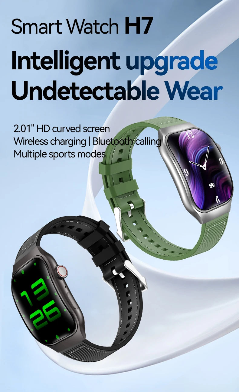 LAXASFIT New Slim Smart Watch Men's 2.01-inch AMOLED Curved Display Bluetooth Talk Sports Fitness Tracking Smartwatch Women's