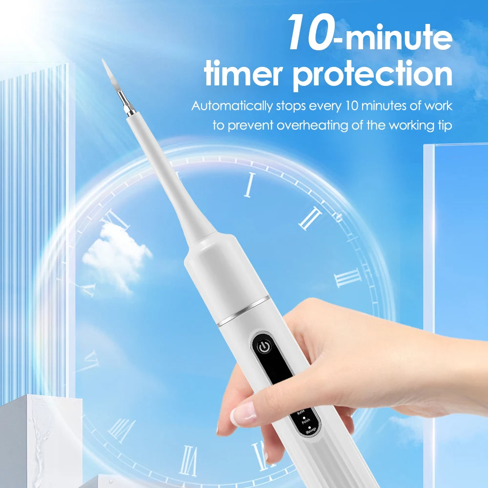 Electric Teeth Cleaner 6-gear Modes Portable Toothbrush Tartar Remover High Frequency Vibration Tartar Cleaning Whitening Teeth