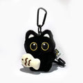 Cute Black Cat Plush Toy Keychain, Cartoon Kitten, Soft Stuffed Doll Pendant, Car Key, Backpack, Bag Decoration