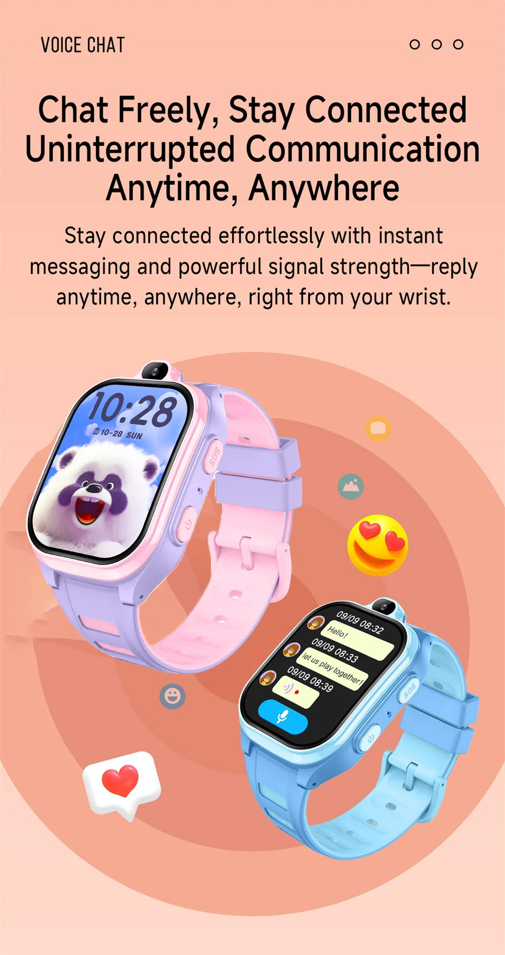 New 4G Smart Watch Kids GPS Video Call APP Download Child Smartwatch Voice Assistant Phone Watches Voice Chat Camera Alarm Clock