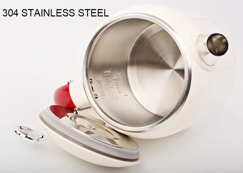 1.0L Anti-Scald Electric Kettle, Seamless Electric Kettle, 304 Stainless Steel Household Fast Boiling Kettle for Coffee Brewing