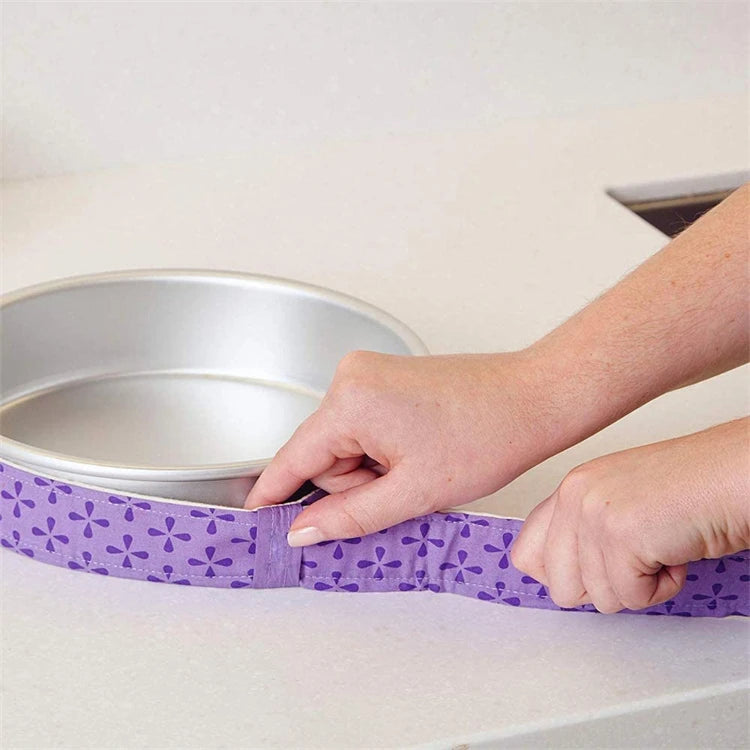 LMETJMA Bake Even Strip Cake Pan Dampen Strips Super Absorbent Thick Cotton Cake Strips Baking Tray Protection Strips JT130
