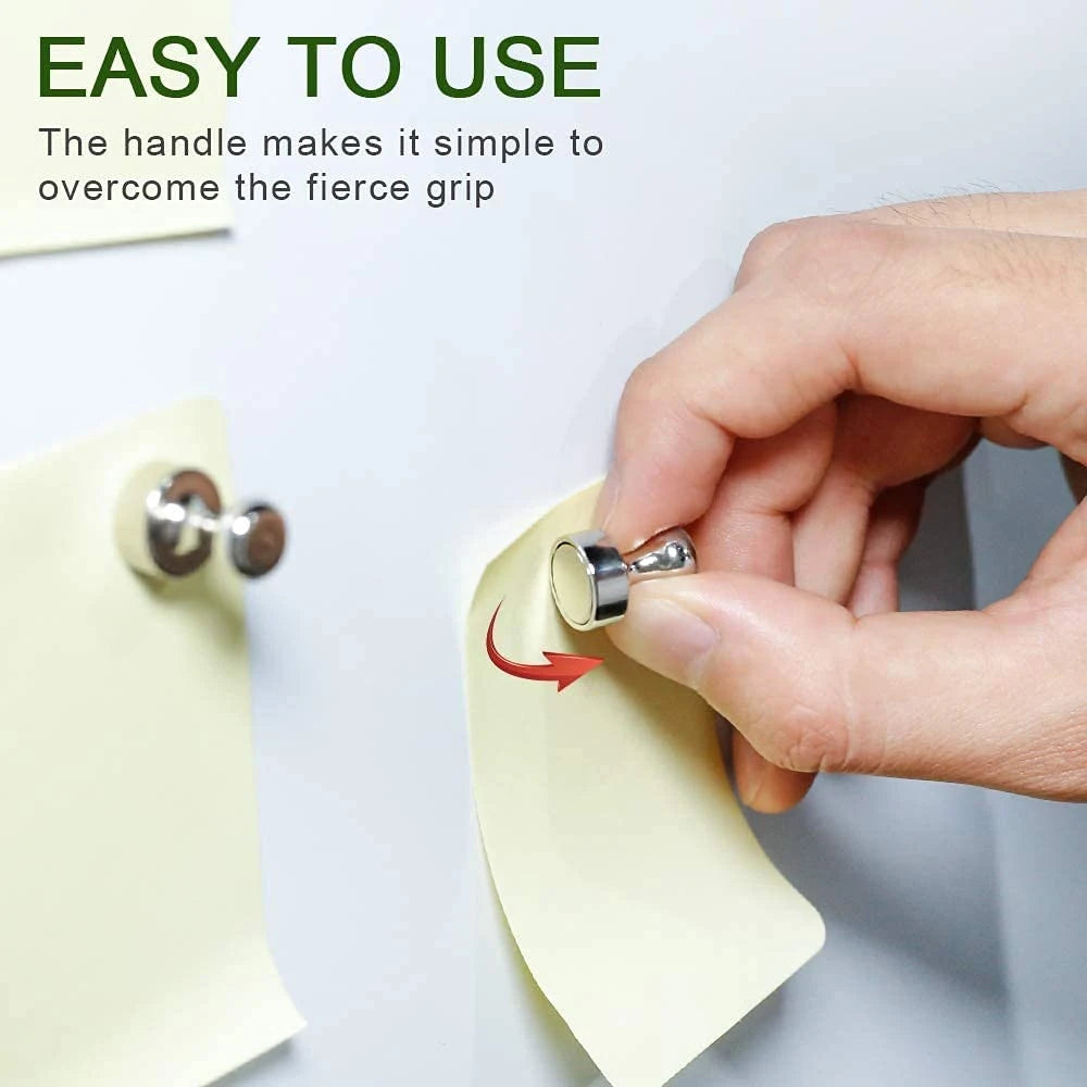 3/5/10/12pcs Super Strong Magnetic Push Pins Neodymium Magnet Refrigerator Kitchen Whiteboard Durable Magnetic Thumb Tacks Sucke