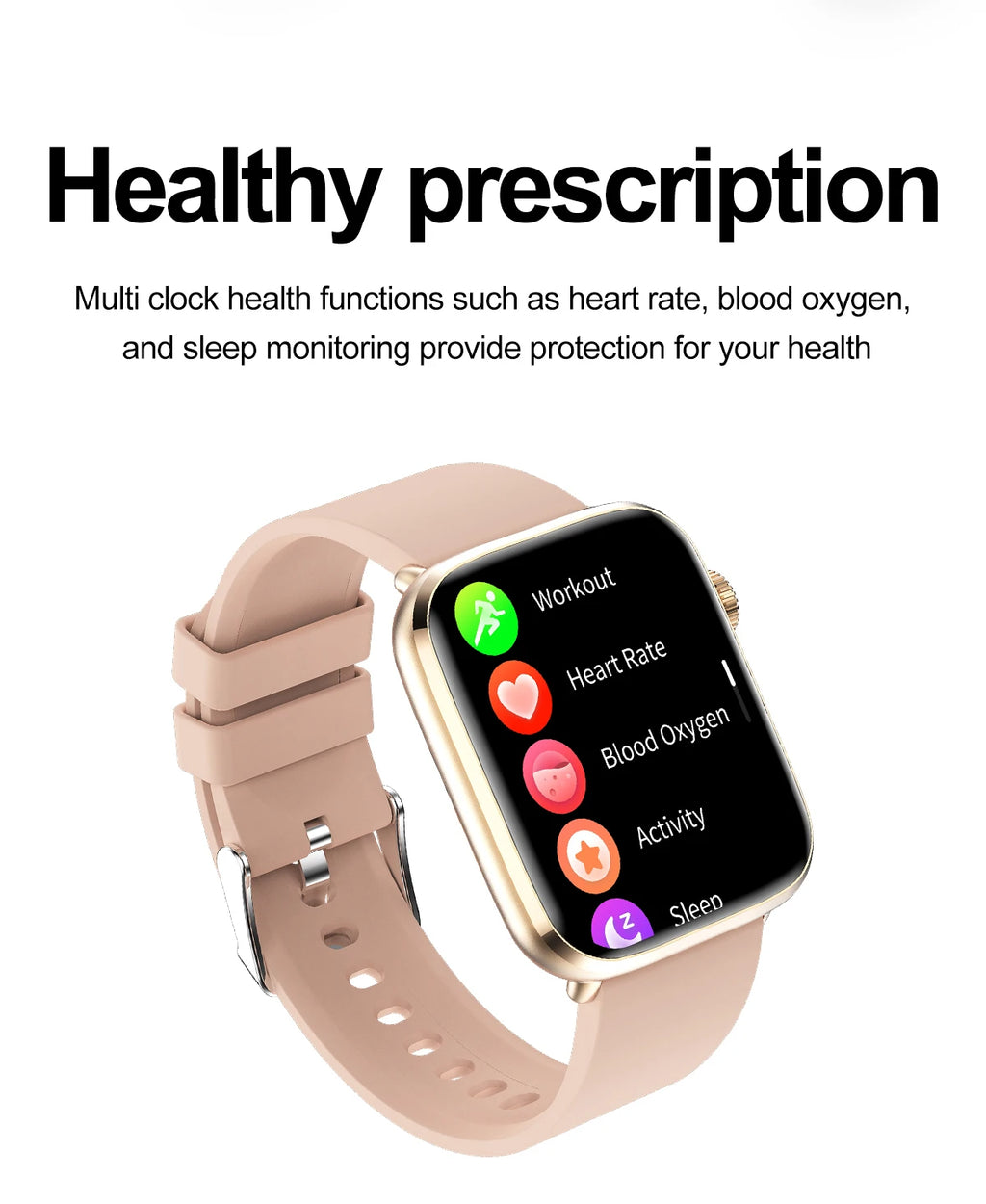 2025 New Women Men AI Smart Diagnosis Watch HRV+PPG Blood Pressure Heart Rate Health Monitor IP68 NFC Fashion Sports Smartwatchs