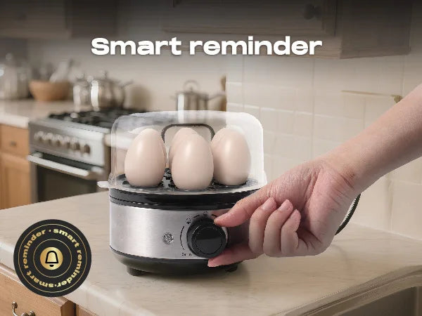 SUPERLEX 400W Power Eggs Cooker 7-Egg Capacity Dial Control Smart Shut-Off Reminder Rapid Egg Boiler Easy to Clean and Safer New