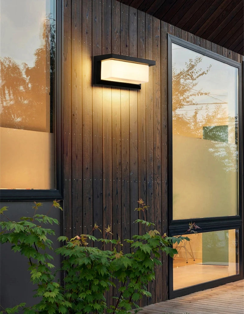 12W/18W LED Outdoor Wall Lamp Plastic/Aluminum Front Door Waterproof IP65 Sconce Garden Patio Terrace Home Wall Lighting Fixture