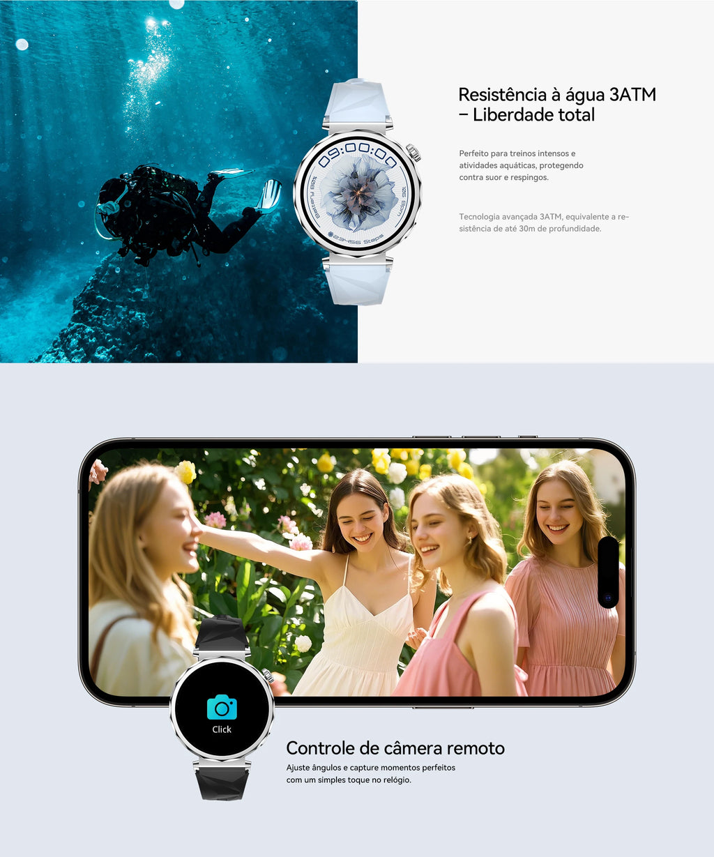 AURAIF ELLA 4: Women's Smart Watch with Multiple Sports Modes, Bluetooth Calls and Customizable Dials