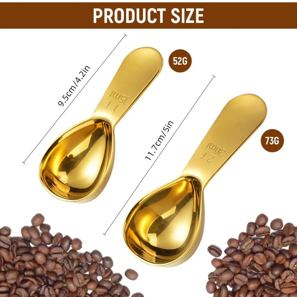 Stainless Steel Coffee Scoop, Coffee Scoops Short Handle, Tablespoon Measuring Spoons, for Coffee, Tea, Sugar, Kitchen Tool