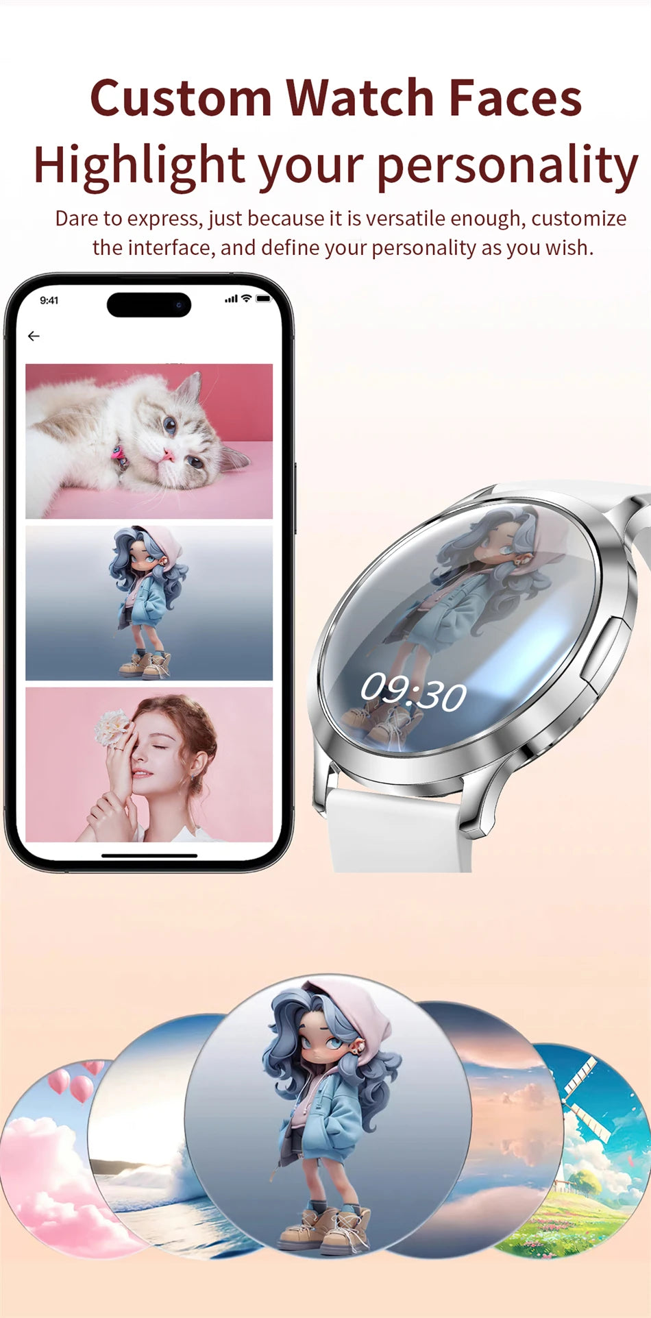 LIGE 2025 Ultra-thin AMOLED Screen Smart Watch Women Sport Fitness Bracelet Custom Watch Face Bluetooth Call Luxury Smartwatch