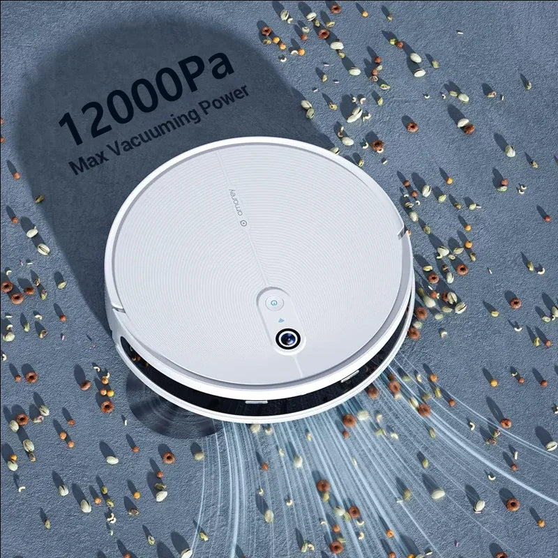 Low Mop Self Smart Home Robot Vacuum Cleaner Mop Self Empty APP Control Sweeper 12000Pa VSLAM 5200mAh Low Noise for Carpet clean