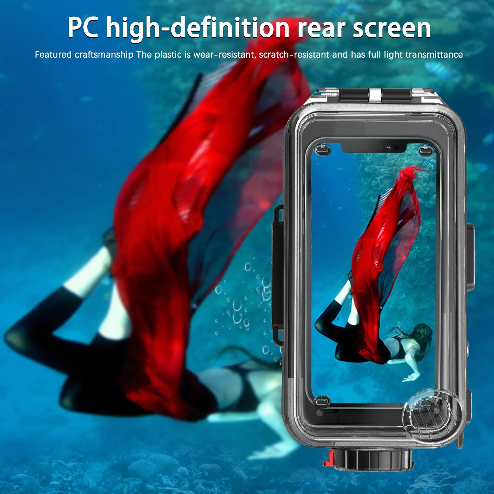 Seafrogs Professional 40m/130ft Diving Swimming Snorkeling Photo Bluetooth Waterproof Phone Case For Samsung S22Ultra 14 Pro Max