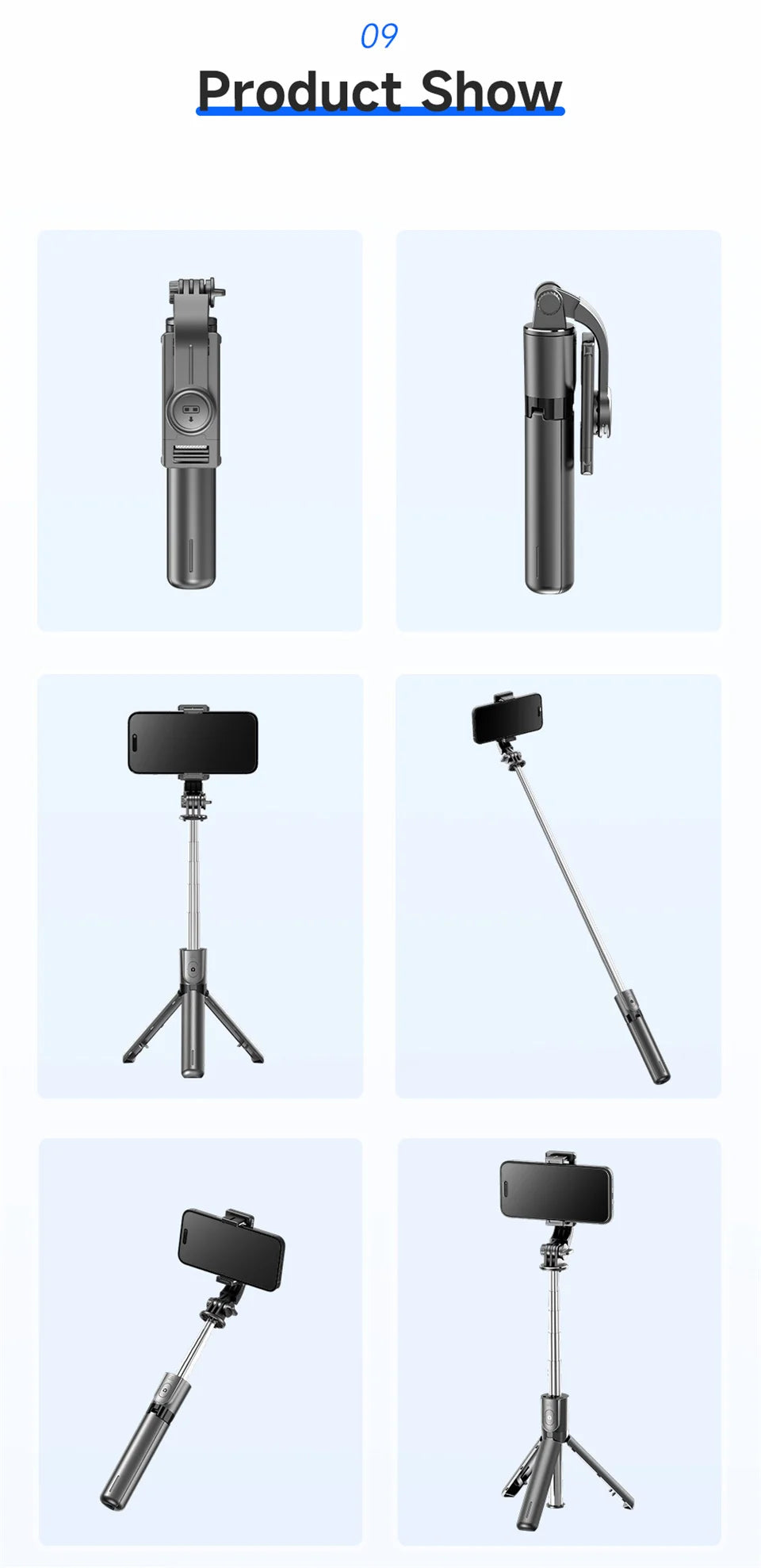 Portable Mini Selfie Stick Tripod With Fill Light Stand Phone Holder Extendable Wireless Bluetooth Remote For Live Broadcast