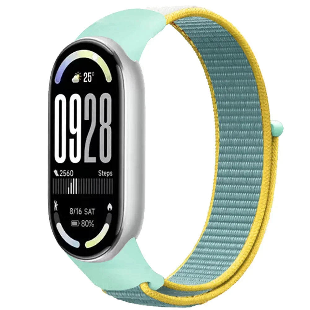 Nylon Loop Strap for Xiaomi Mi Band 10 9 8 Sports Breathable Bracelet Wristband Watchband for Mi Band 10 9 8 Correa Accessories