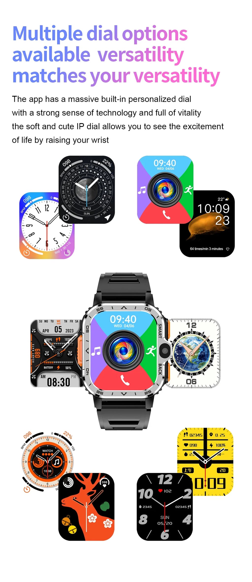 PGD Android Smart Watch Men GPS 16G/64G ROM Storage HD Dual Camera 4G 5G SIM WIFI Wireless Fast Internet Access Watch