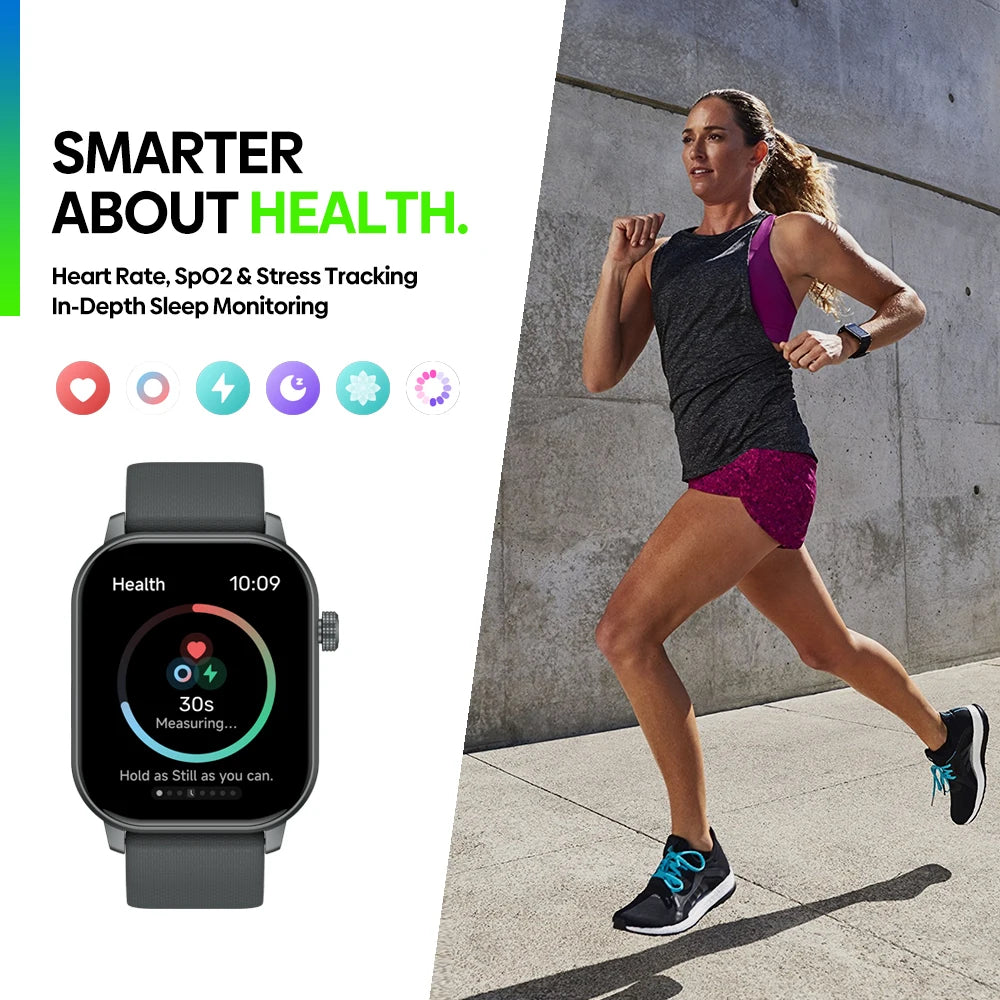 New 2025 Zeblaze GTS 3 GPS Smartwatch 2.01" Display Screen Make/Answer Phone Calls Heart Rate/SpO2/Stress Tracking Smart Watch