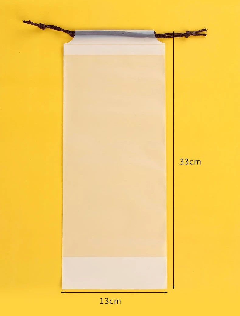 Umbrella Storage Bag Translucent Plastic Waterproof Anti-dirty Umbrella Cover Reusable Portable Drawstring Bags Home Storage