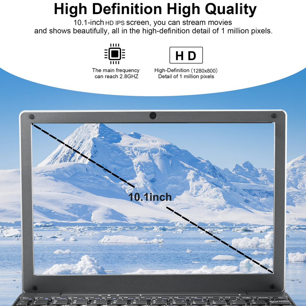 Factory price 10.1Inch Portable Laptop kids Mini PC Ultra Thin Notebook with Intel N4000 8GB RAM / 128GB Storage with Win 11 OS