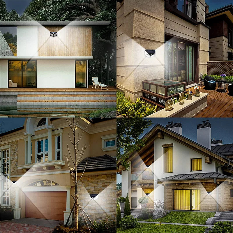 20000 Lumens Solar Lights Outdoor IP65 Waterproof LED Street Wall Lamp With PIR Motion Sensor Sunlight for Garden Yard Street