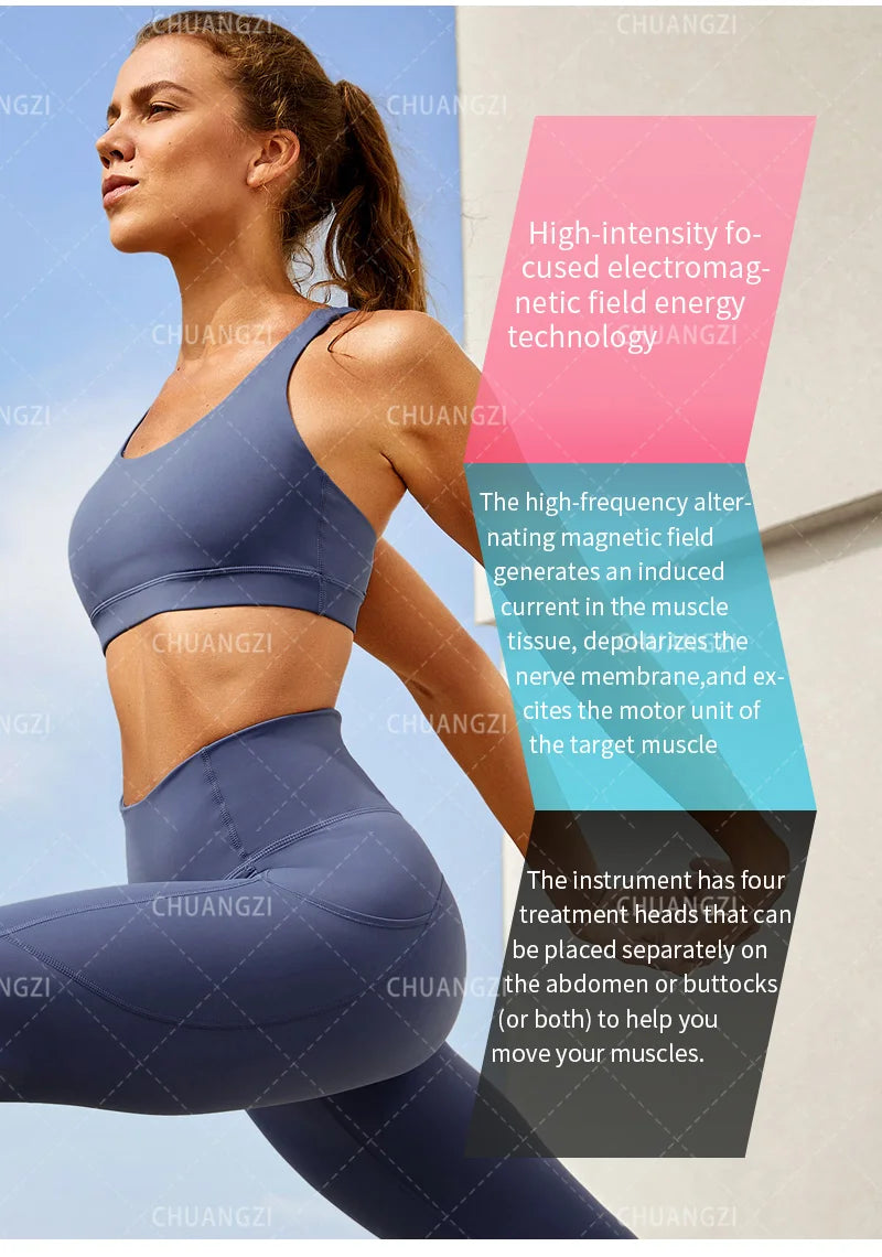 EMS MYOslim Body Sculpt Machine RF Sculpting Electromagnetic Stimulate Body Slimming Machines Muscle Build 6500W 4 5 Handles