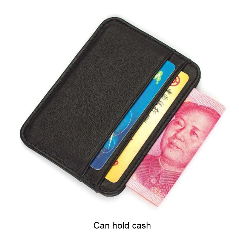 Real Leather Credit Card Holder Luxury Card Wallet Business Cardholder Slim Thin Small Wallet Sheepskin Card Bag for Men Women