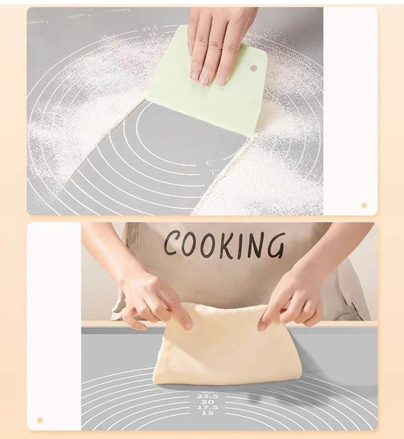 Kitchen Pastry Board Extra Thick Non-Slip Silicone Baking Mat Food Grade Rolling Dough Pastry Mat for Pizza Pasta Cookies