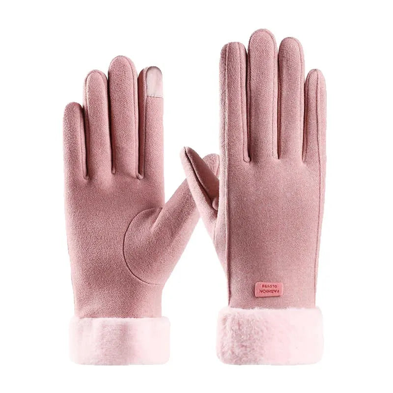 Women's Winter Warm Touchscreen Gloves Plush Lined Thick Outdoor Leisure Protection