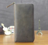 Luxury Handmade 100% Genuine Leather Men Wallet Purse Short Money Clip with Coin Pocket Male Money Bag Multi-Card Wallet Vintage